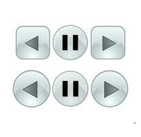 Set of media player button icons vector