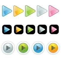 Set Of Play Button Icons vector