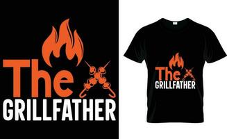 the grillfather t-shirt vector
