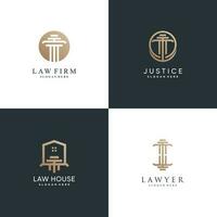 Lawyer logo bundle with creative element style vector