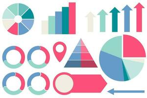 set of infographic elements vector