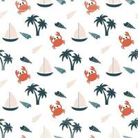 summer seamless pattern vector