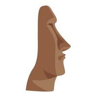 rapa nui stone idol vector