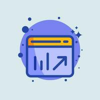 Chart flat illustration. Statistic signs vector illustration.