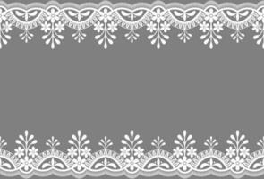 White Lace. Vertical Seamless Pattern. Beige Background. vector