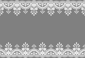 White Lace. Vertical Seamless Pattern. Beige Background. vector