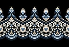 Botanical floral Seamless.Abstract Seamless Geometric Ethnic pattern design for background flowers seamless pattern vector