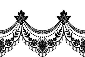 Seamless lace pattern, flower vintage vector background.