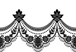 Seamless lace pattern, flower vintage vector background.