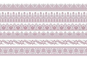 Vector set of floral elements. Seamless pattern for frames and borders. Used pattern brushes included.