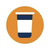 disposable coffee mug flat design vector