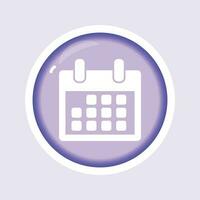 calendar month flat gradient vector icon