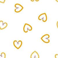 Pencils heart shaped doodle seamless pattern vector illustration