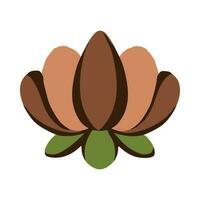 lotus flower blossom flat vector icon for apps and websites