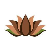lotus flower blossom flat vector icon for apps and websites