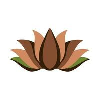 lotus flower blossom flat vector icon for apps and websites