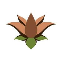 lotus flower blossom flat vector icon for apps and websites