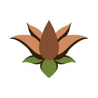 lotus flower blossom flat vector icon for apps and websites