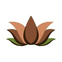 lotus flower blossom flat vector icon for apps and websites