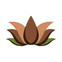 lotus flower blossom flat vector icon for apps and websites