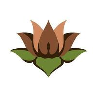 lotus flower blossom flat vector icon for apps and websites