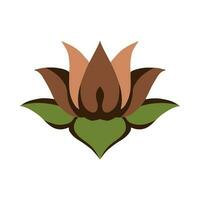 lotus flower blossom flat vector icon for apps and websites