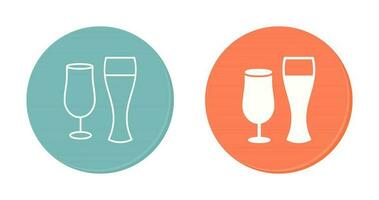 Unique Beer Glasses Vector Icon