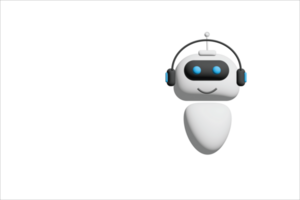 3d robô ai artificial inteligência ícone. bate-papo robô conversação tecnologia rede, robótico responda e Apoio, suporte cliente. png