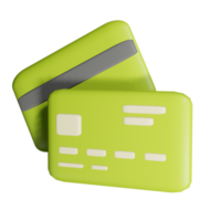 3d credito carta icona.affari finanza e bancario. in linea shopping e in linea pagamento. 3d rendere illustrazione png
