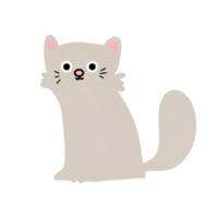 gatos, gato mão desenhado ícone arte ilustração, animais png