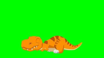 Cartoon dinosaurus - t-rex tyrannosaurus rex - Animation 7 of 9 Sleep Loop - Color 8 of 12 Yellow video