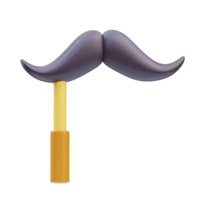 Mustache Father day 3D Illustration png