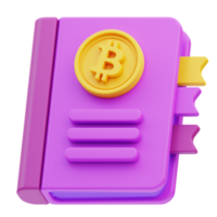 Books Cryptocurrency 3D Illustration png