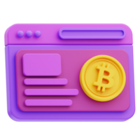 Web Cryptocurrency 3D Illustration png