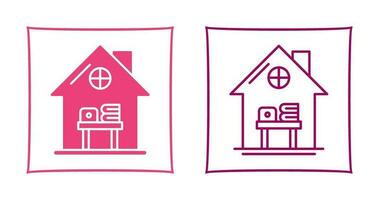 Home Work Place Vector Icon