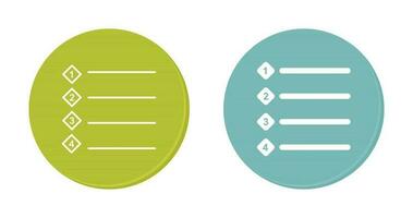 Unique Numbered list Vector Icon