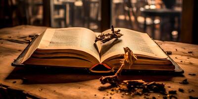 books on the table photo