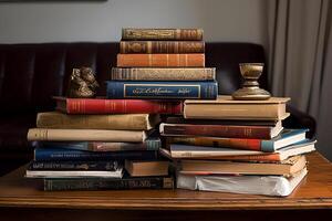 books on the table photo