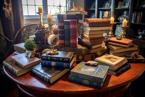 books on the table photo