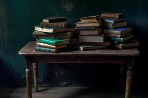 books on the table photo