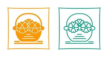 Flower Basket Vector Icon