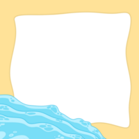 verão desenho animado clipart adesivo quadro, Armação isolado png