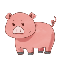dibujos animados granja animal cerdo png