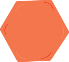 Orange Hexagon Gekritzel Kunst. png