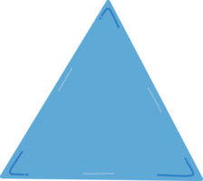 Blue triangle doodle art. png