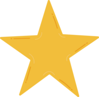 Yellow star doodle art. png