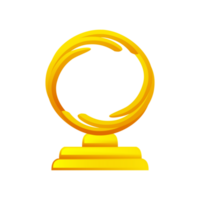 d'or modèle prix trophée. dessin animé Jeu icône. png