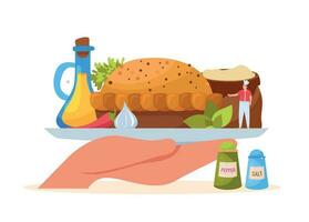 Baking Flat Composition vector