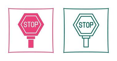 icono de vector de señal de stop