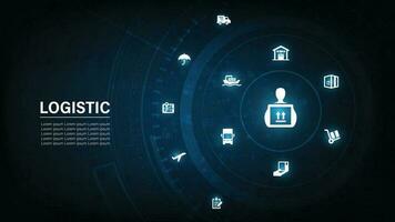 Logistic management concept. The complex process of planning, organizing and controlling resources to meet the needs of customers. The efficient flow and storage of goods, services. vector